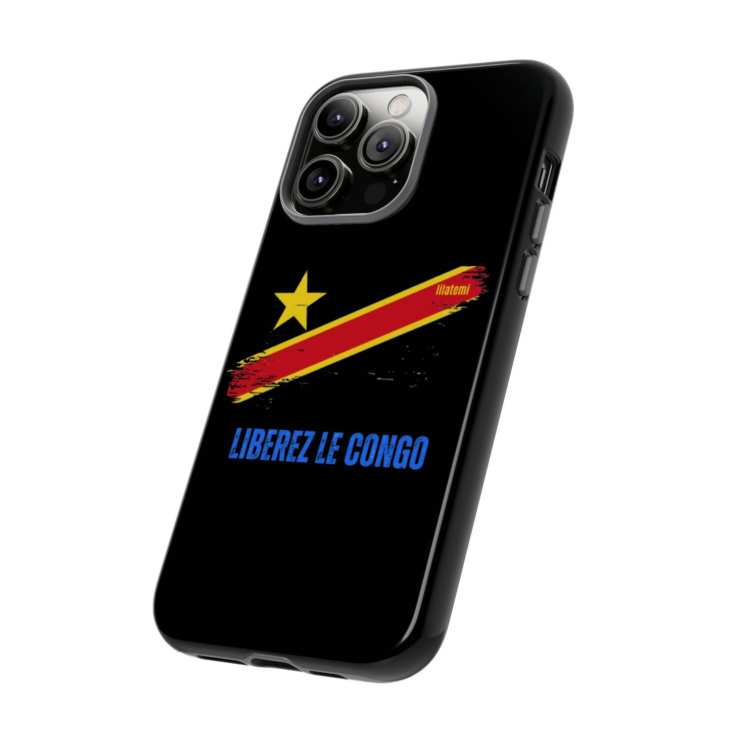 Coque de téléphone – Design "Libérer le Congo" (Compatible avec iPhone, Samsung, Google Pixel)