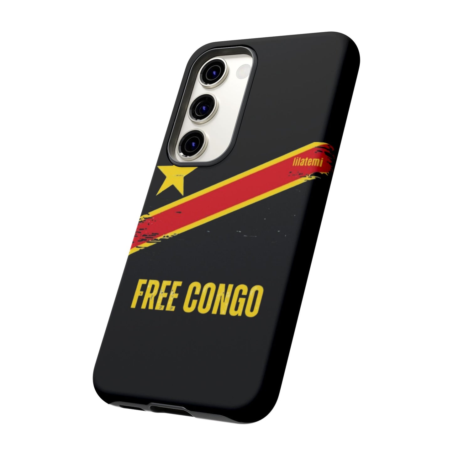 Coque de téléphone – Design "FREE CONGO" (Compatible avec iPhone, Samsung, Google Pixel)