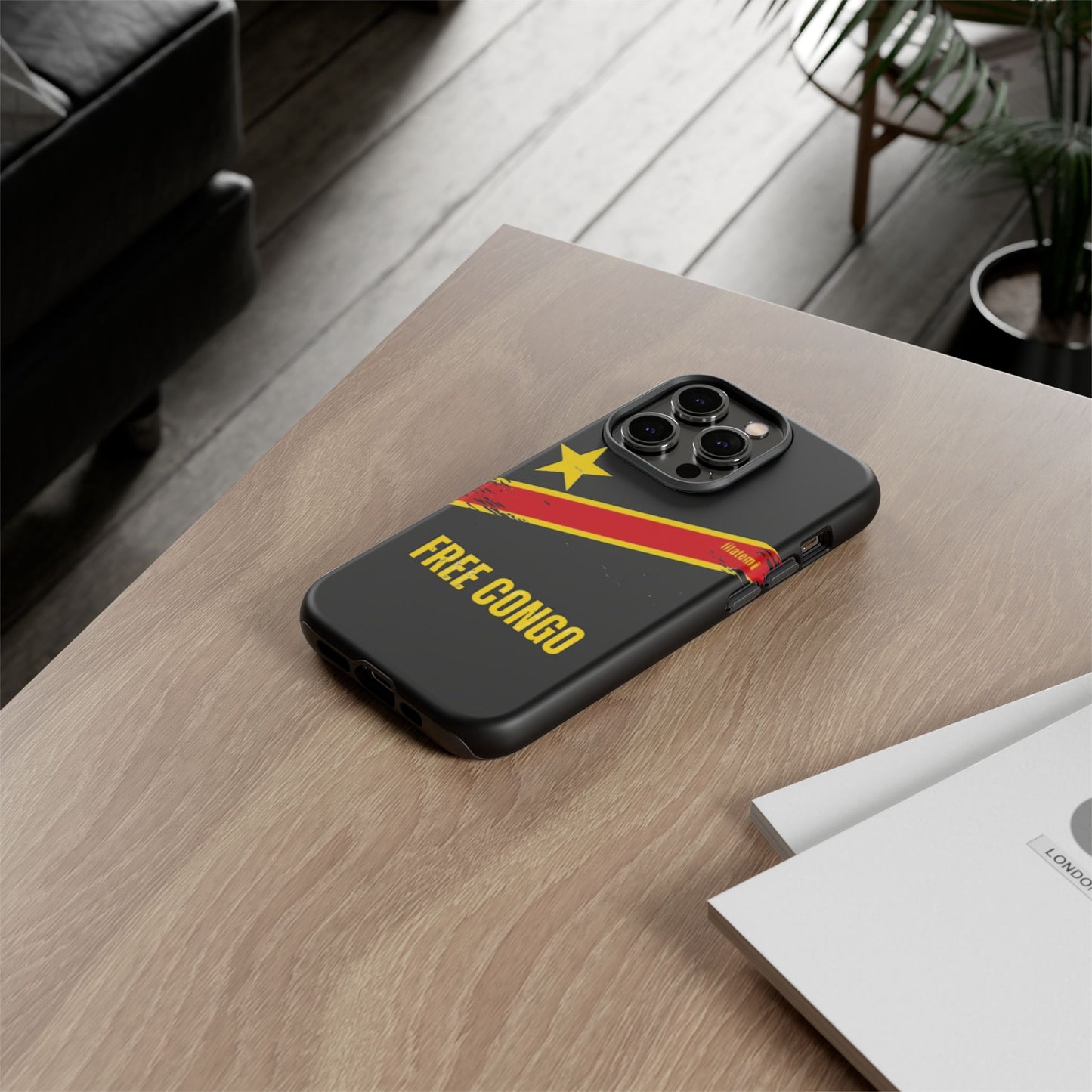 Coque de téléphone – Design "FREE CONGO" (Compatible avec iPhone, Samsung, Google Pixel)