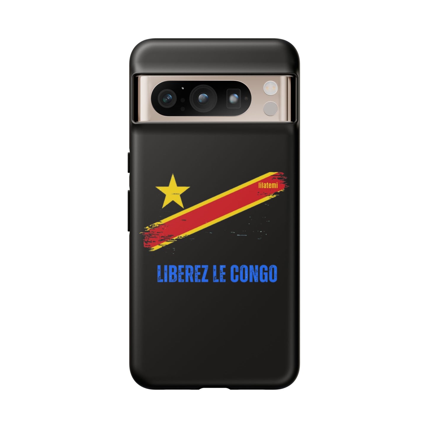 Coque de téléphone – Design "Libérer le Congo" (Compatible avec iPhone, Samsung, Google Pixel)
