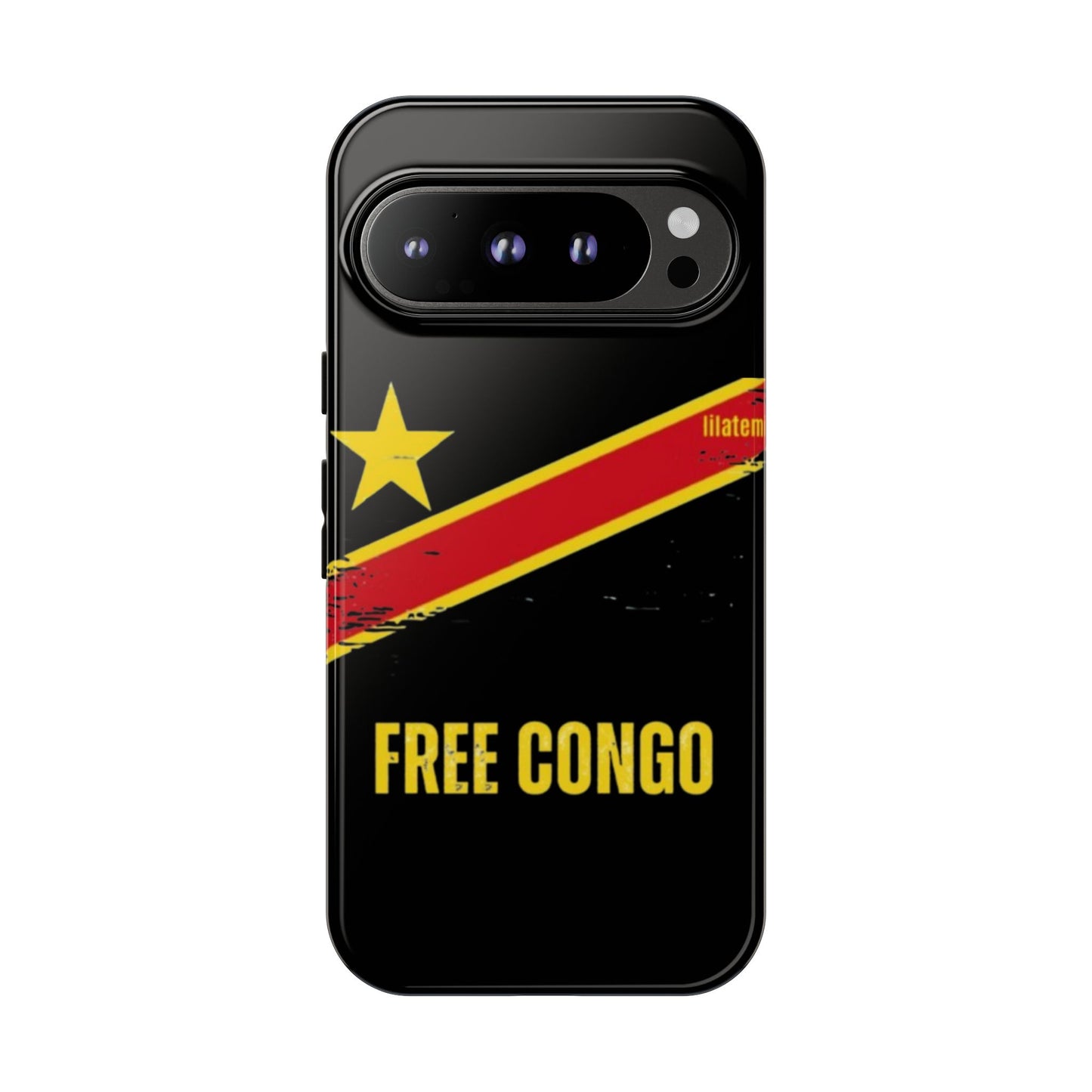 Coque de téléphone – Design "FREE CONGO" (Compatible avec iPhone, Samsung, Google Pixel)
