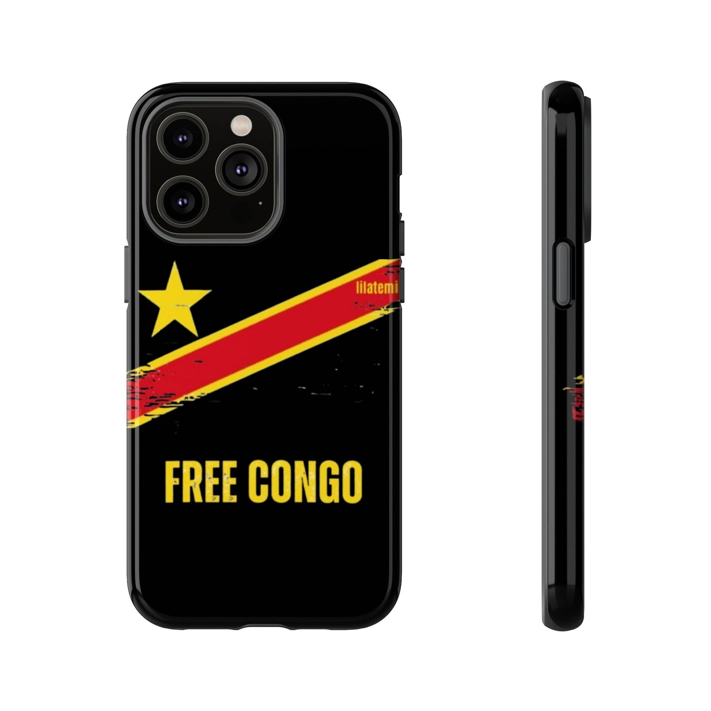 Coque de téléphone – Design "FREE CONGO" (Compatible avec iPhone, Samsung, Google Pixel)