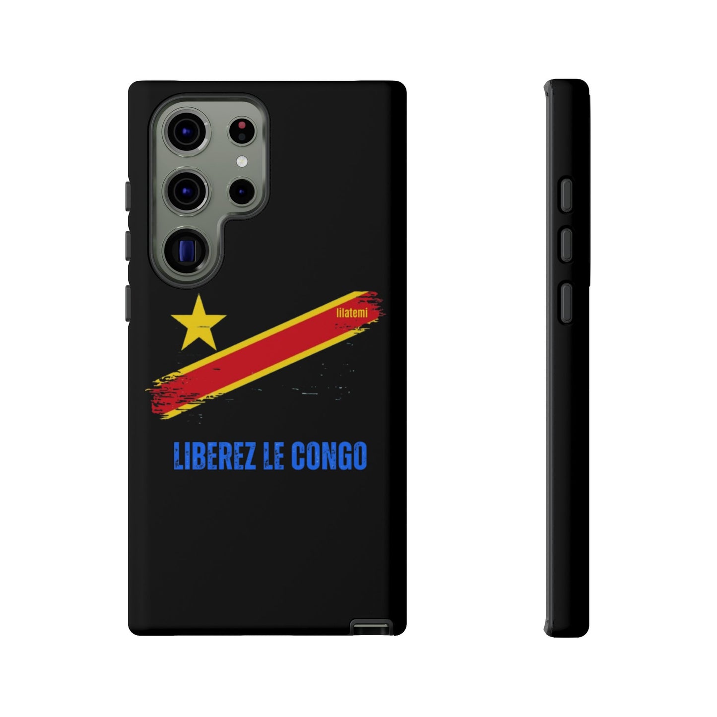 Coque de téléphone – Design "Libérer le Congo" (Compatible avec iPhone, Samsung, Google Pixel)