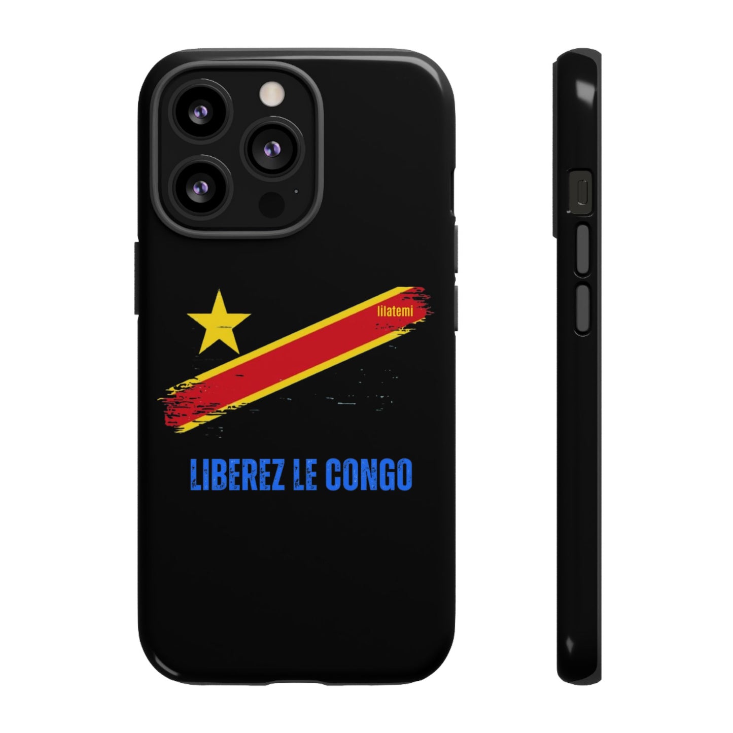 Coque de téléphone – Design "Libérer le Congo" (Compatible avec iPhone, Samsung, Google Pixel)