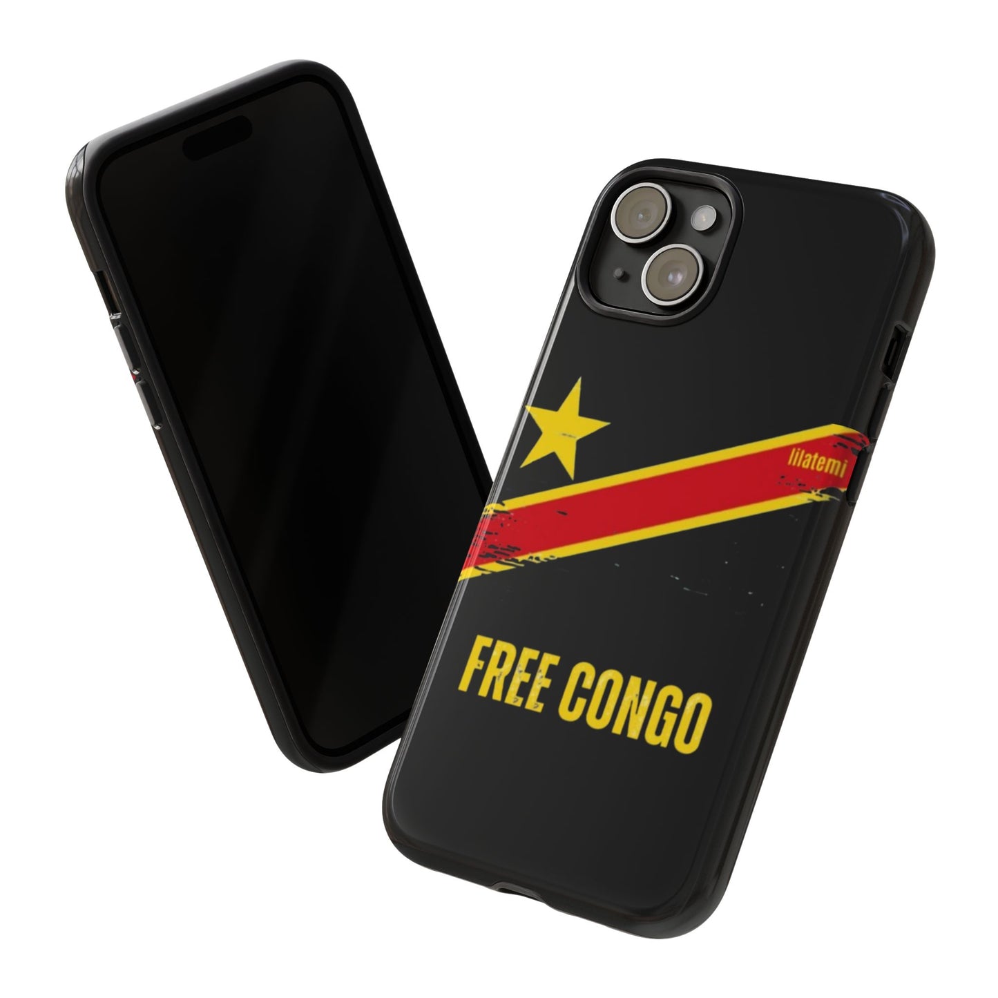 Coque de téléphone – Design "FREE CONGO" (Compatible avec iPhone, Samsung, Google Pixel)