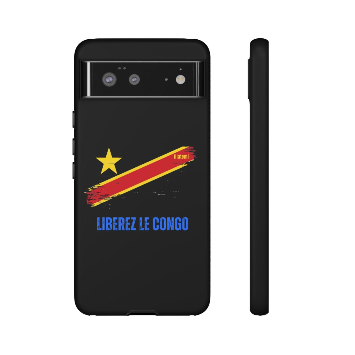 Coque de téléphone – Design "Libérer le Congo" (Compatible avec iPhone, Samsung, Google Pixel)
