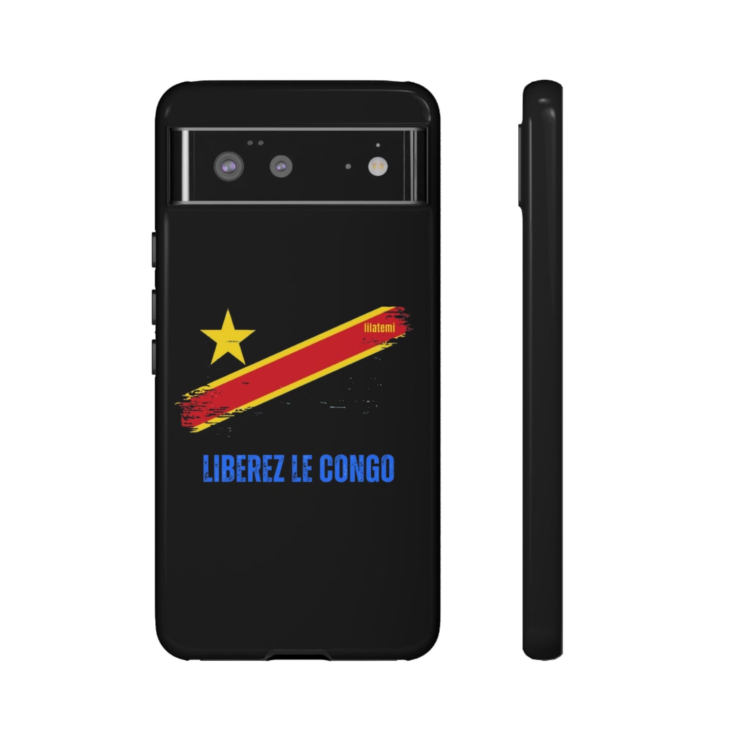 Coque de téléphone – Design "Libérer le Congo" (Compatible avec iPhone, Samsung, Google Pixel)
