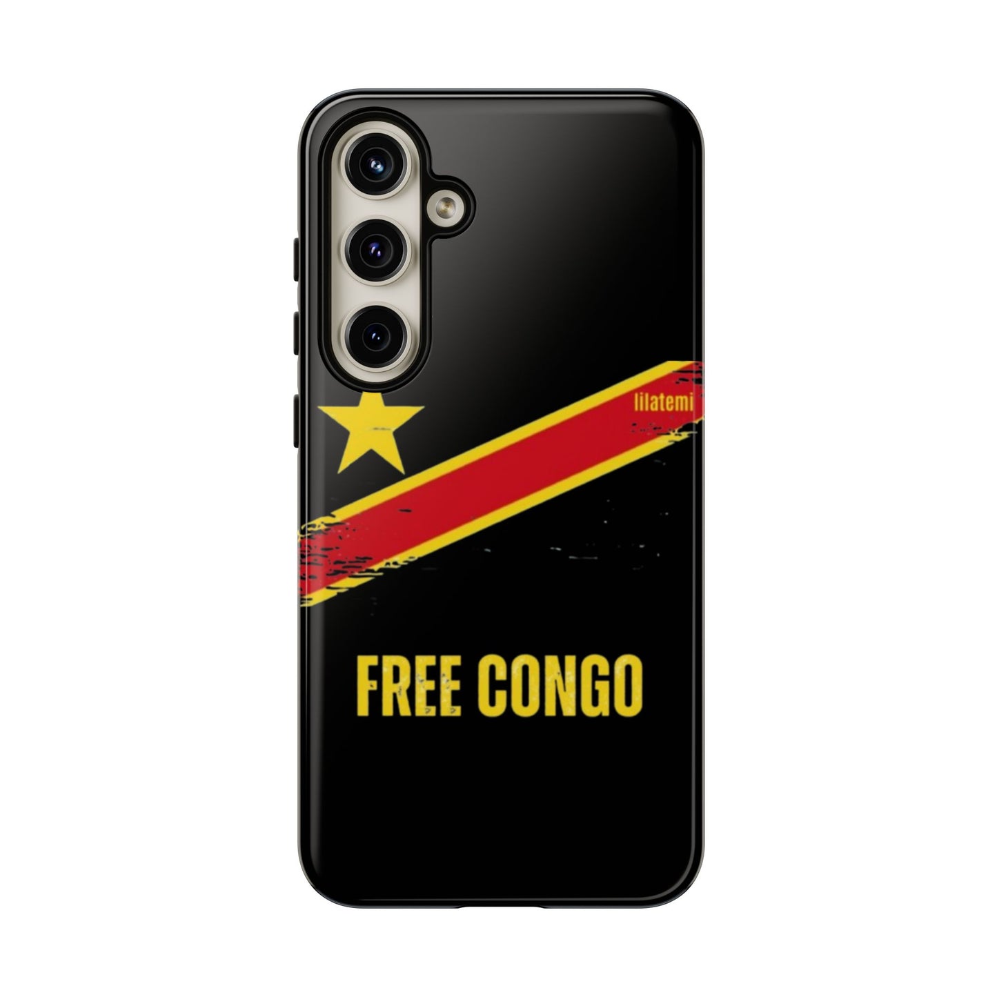 Coque de téléphone – Design "FREE CONGO" (Compatible avec iPhone, Samsung, Google Pixel)
