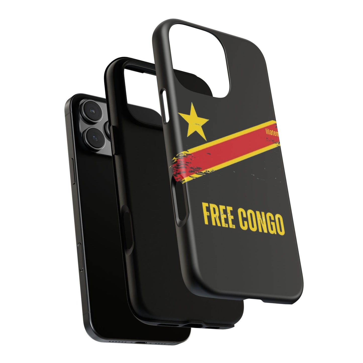 Coque de téléphone – Design "FREE CONGO" (Compatible avec iPhone, Samsung, Google Pixel)