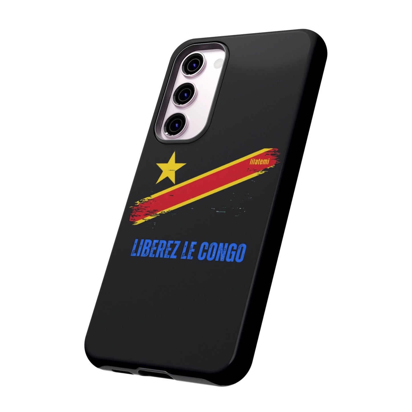 Coque de téléphone – Design "Libérer le Congo" (Compatible avec iPhone, Samsung, Google Pixel)