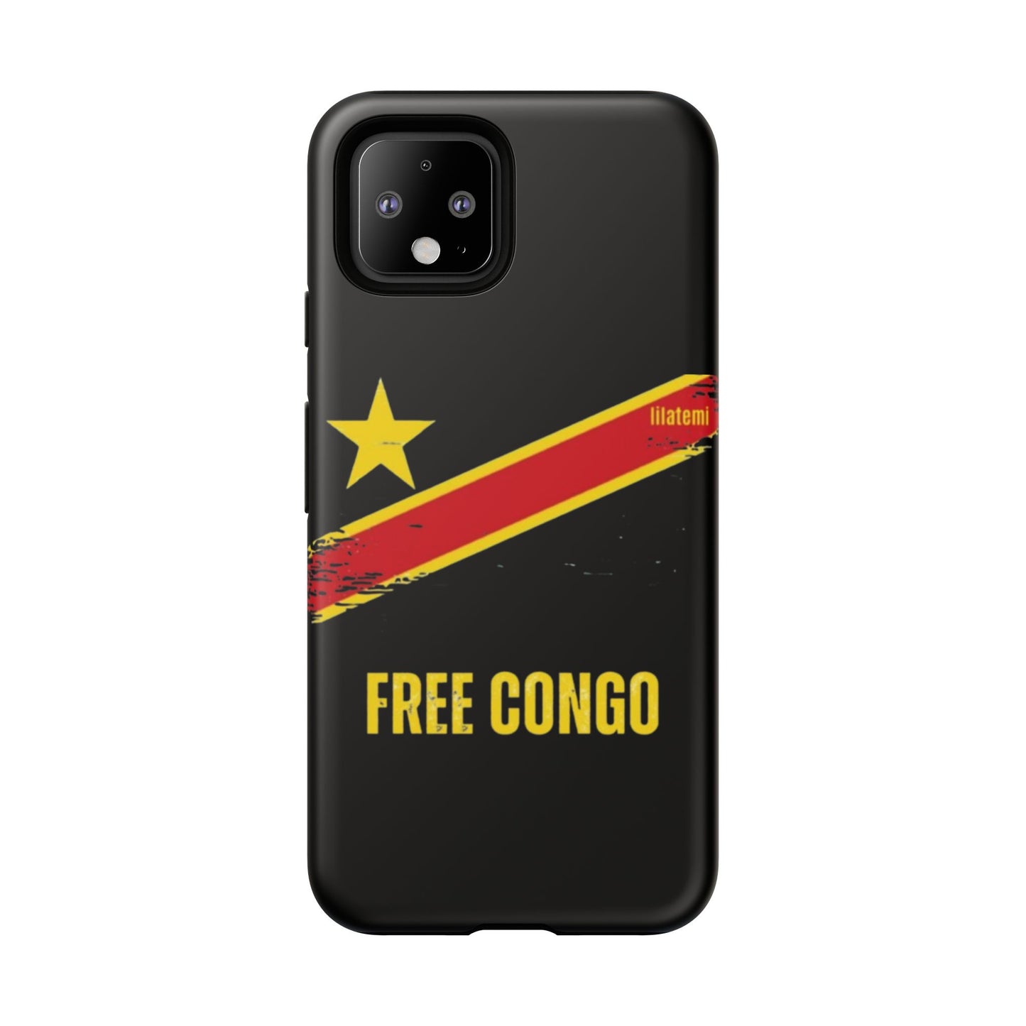 Coque de téléphone – Design "FREE CONGO" (Compatible avec iPhone, Samsung, Google Pixel)