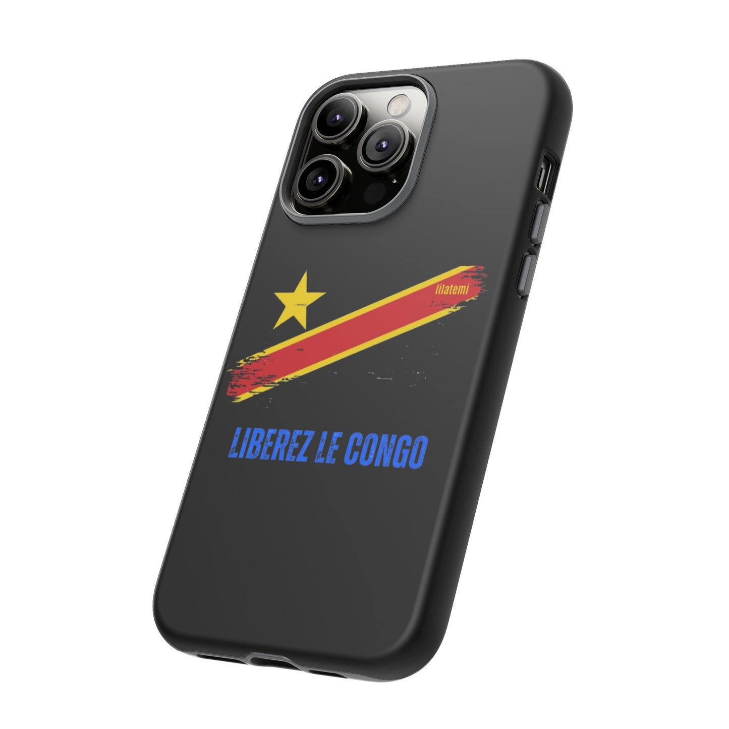 Coque de téléphone – Design "Libérer le Congo" (Compatible avec iPhone, Samsung, Google Pixel)