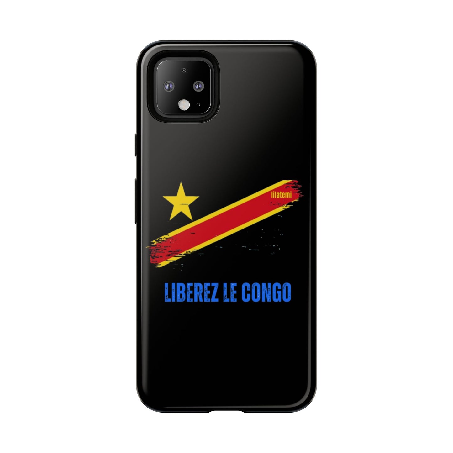 Coque de téléphone – Design "Libérer le Congo" (Compatible avec iPhone, Samsung, Google Pixel)