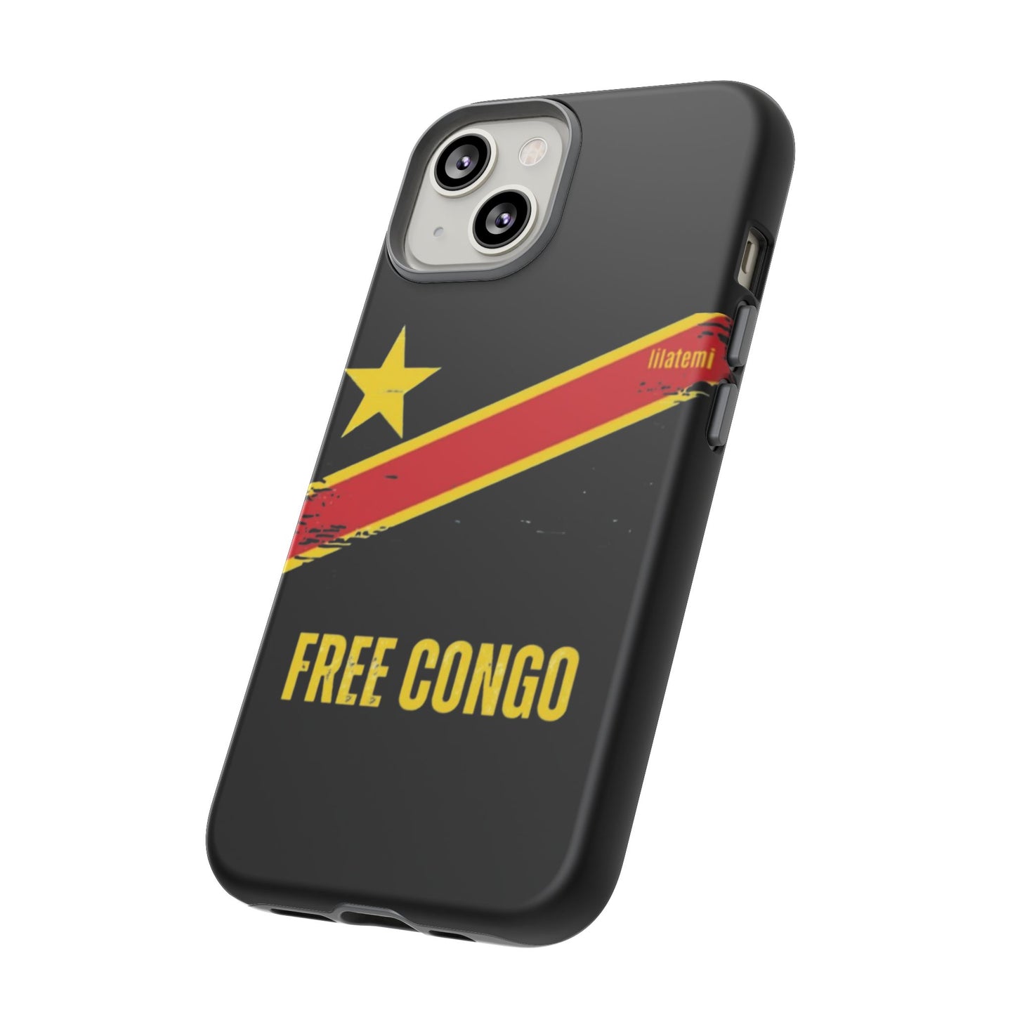 Coque de téléphone – Design "FREE CONGO" (Compatible avec iPhone, Samsung, Google Pixel)