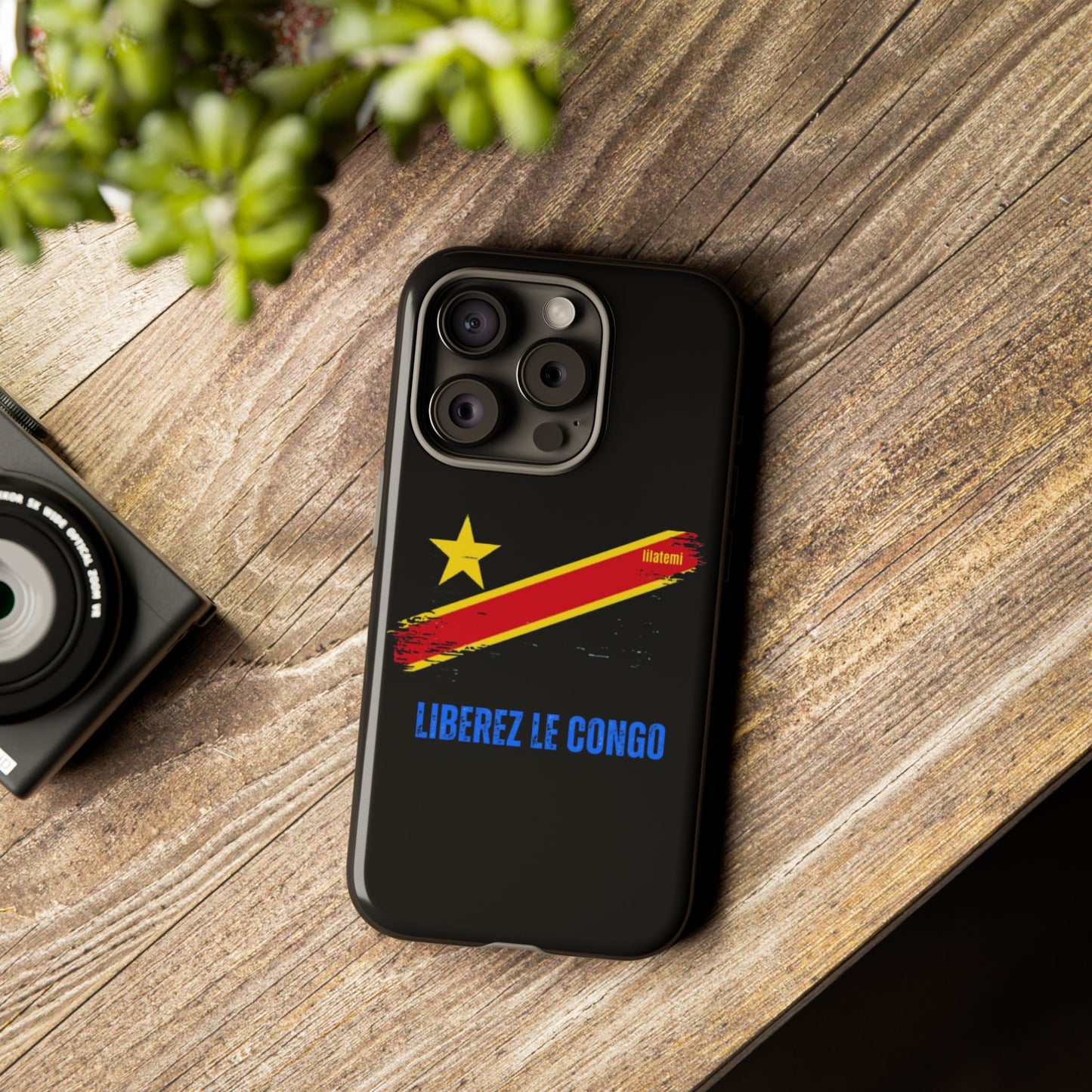 Coque de téléphone – Design "Libérer le Congo" (Compatible avec iPhone, Samsung, Google Pixel)