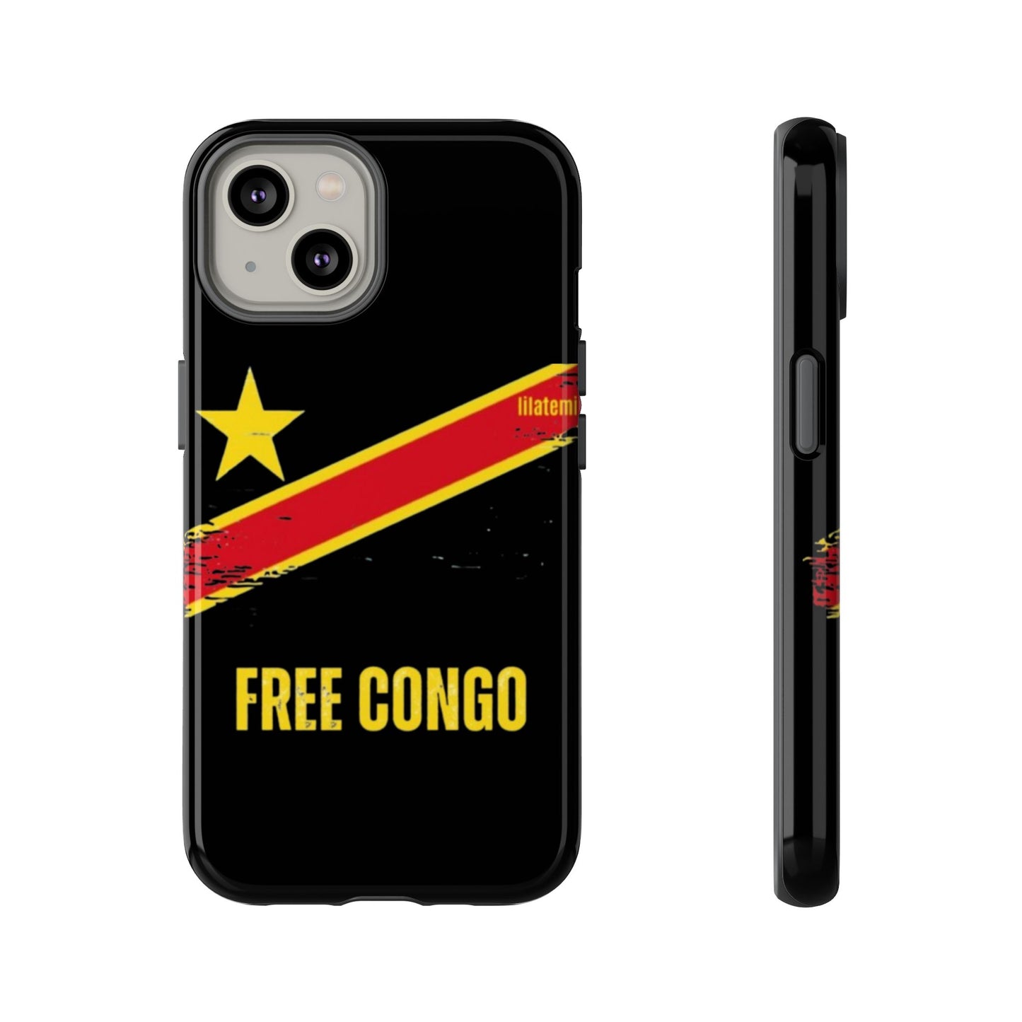 Coque de téléphone – Design "FREE CONGO" (Compatible avec iPhone, Samsung, Google Pixel)