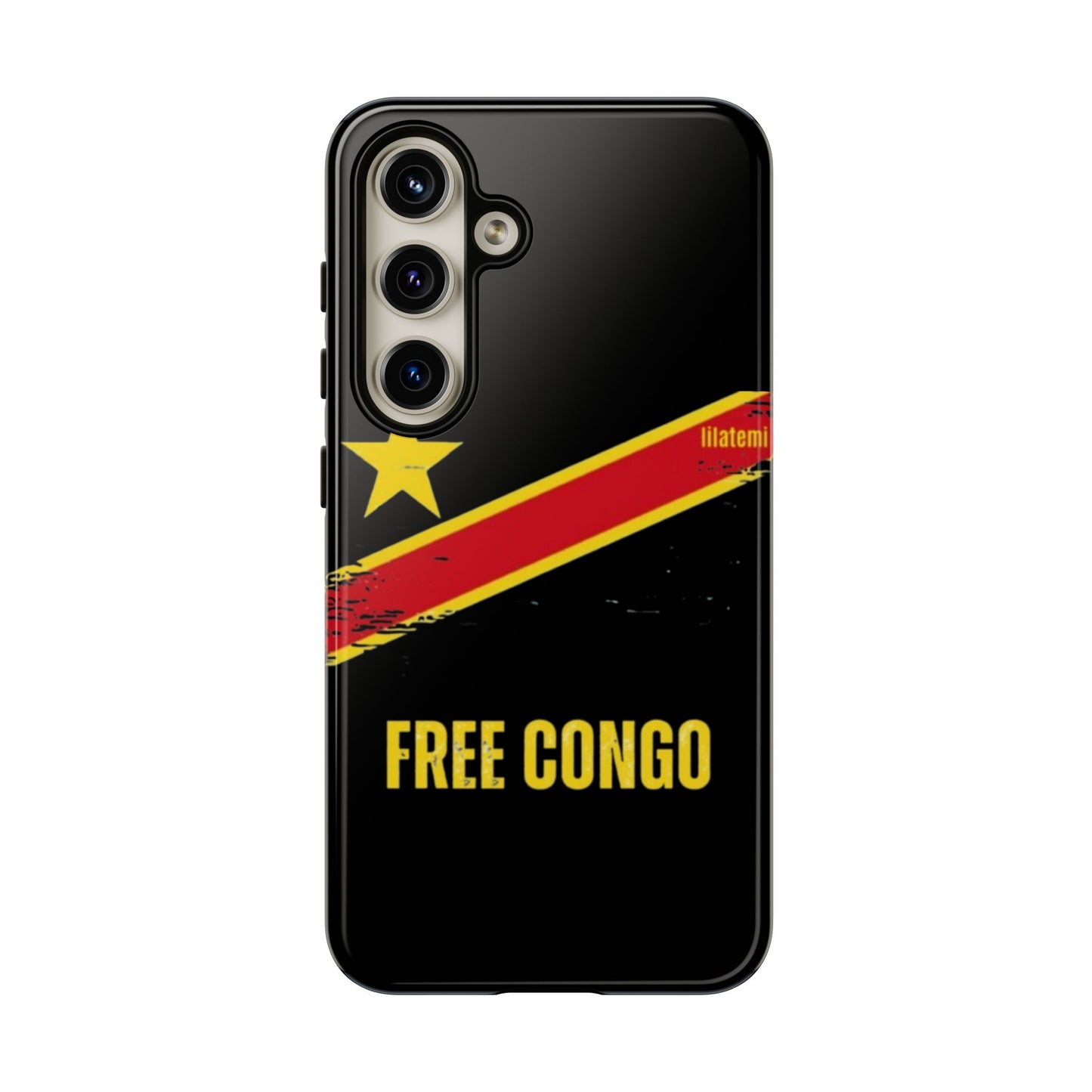 Coque de téléphone – Design "FREE CONGO" (Compatible avec iPhone, Samsung, Google Pixel)