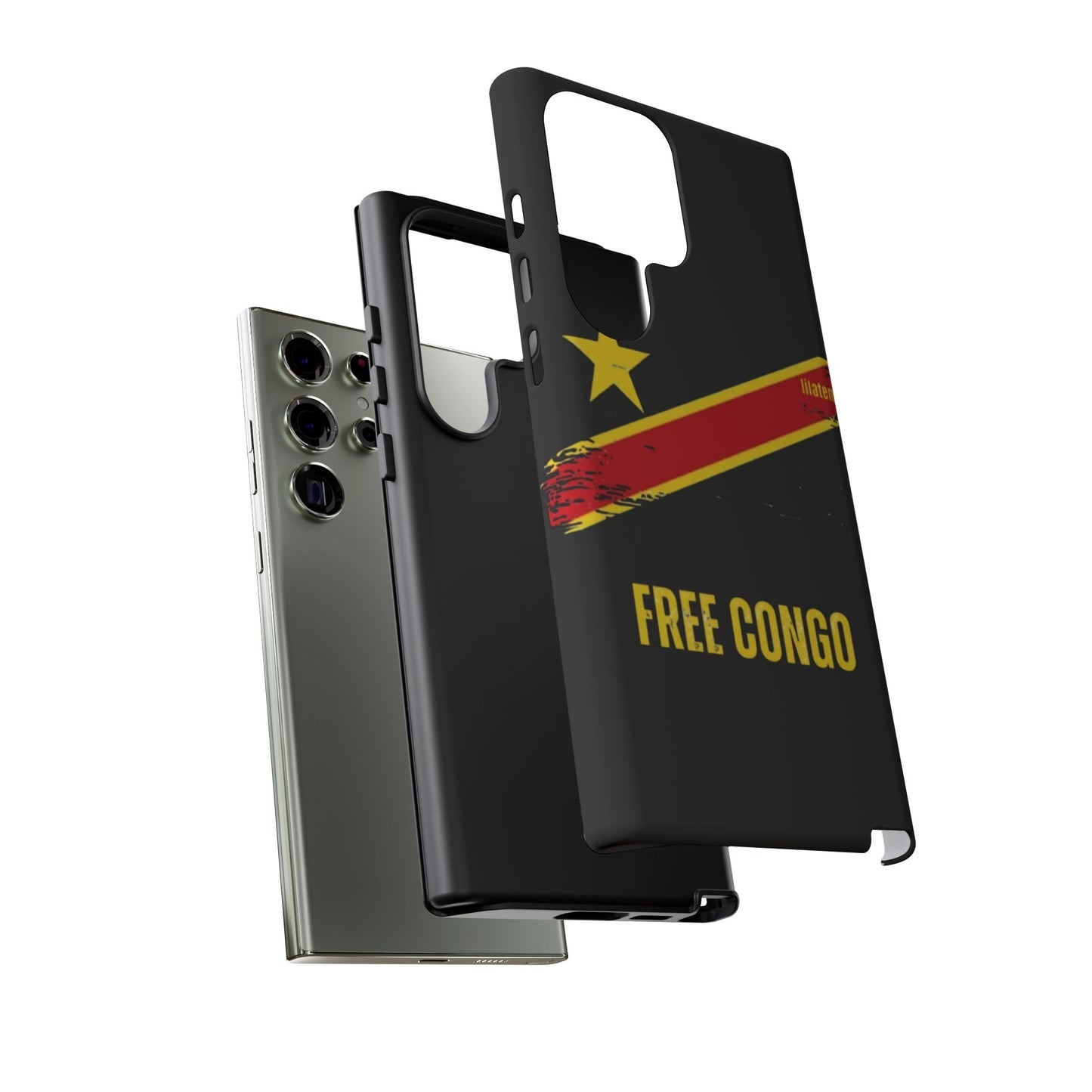 Coque de téléphone – Design "FREE CONGO" (Compatible avec iPhone, Samsung, Google Pixel)