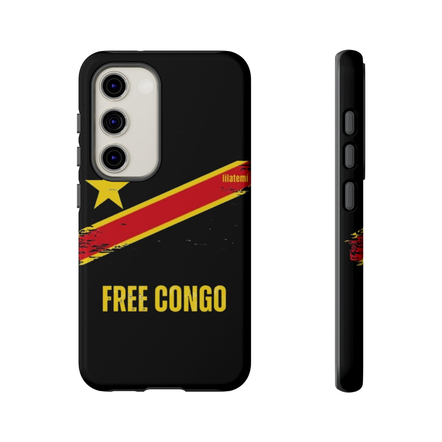 Coque de téléphone – Design "FREE CONGO" (Compatible avec iPhone, Samsung, Google Pixel)
