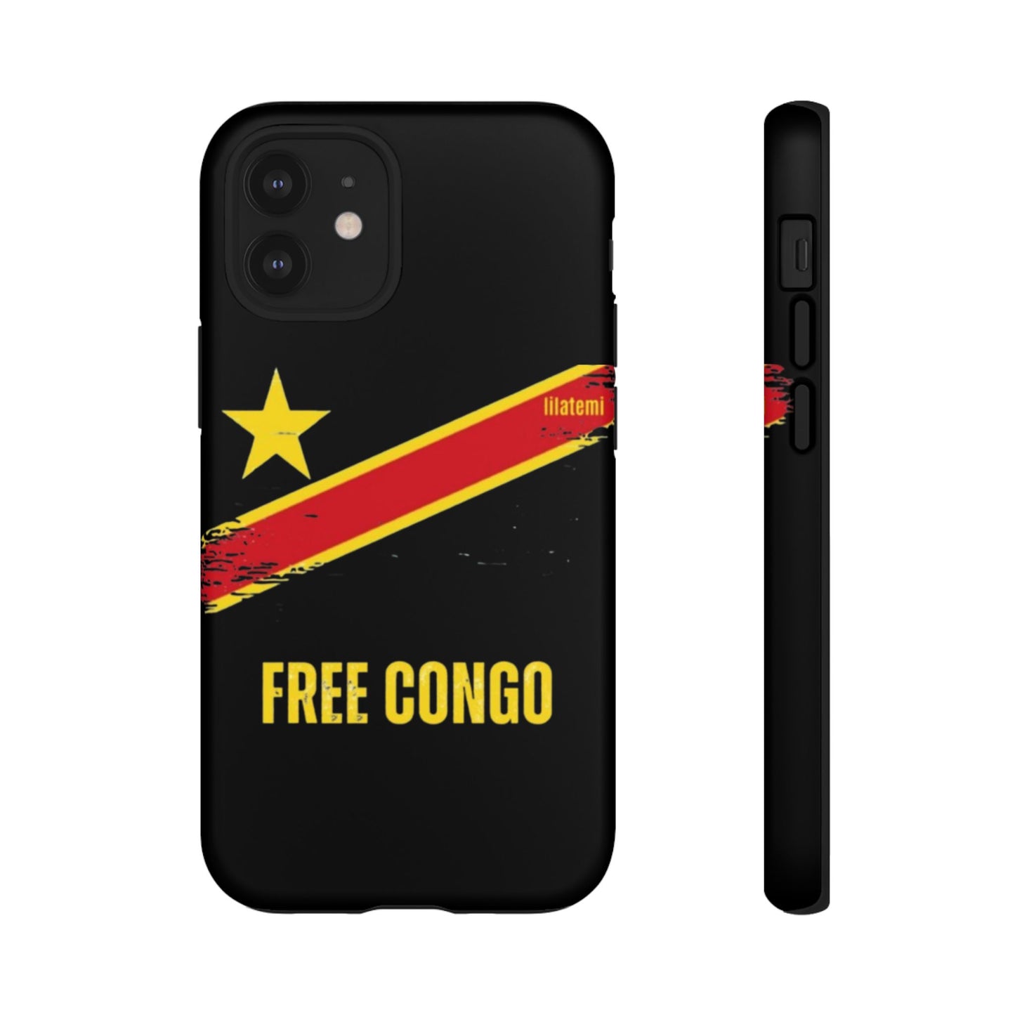 Coque de téléphone – Design "FREE CONGO" (Compatible avec iPhone, Samsung, Google Pixel)