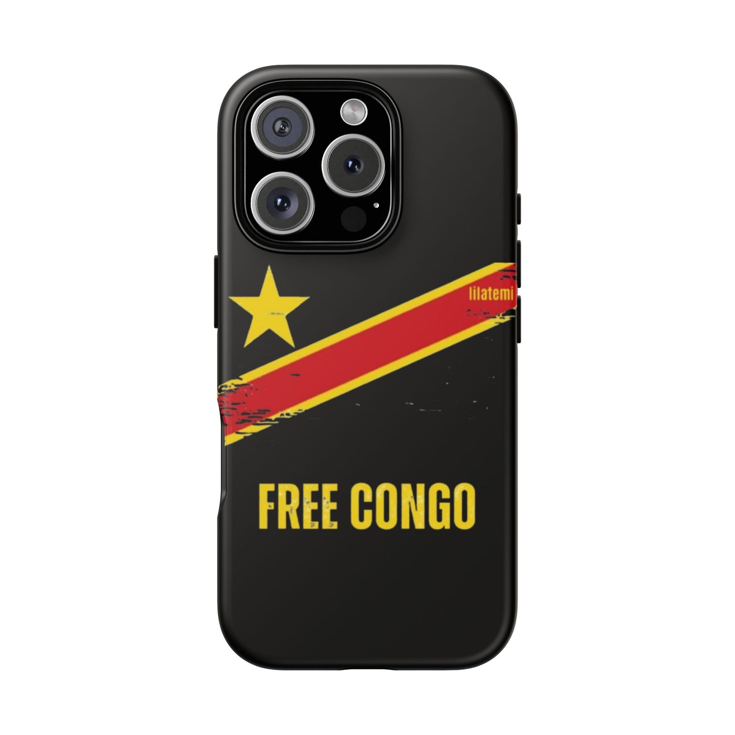 Coque de téléphone – Design "FREE CONGO" (Compatible avec iPhone, Samsung, Google Pixel)