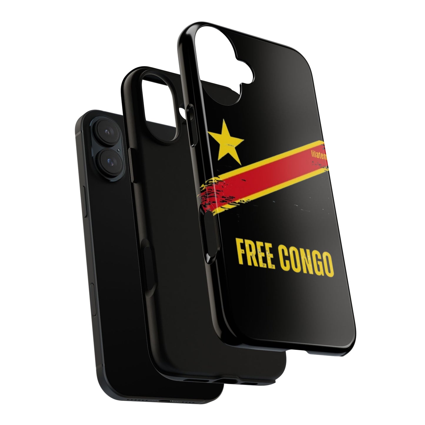 Coque de téléphone – Design "FREE CONGO" (Compatible avec iPhone, Samsung, Google Pixel)