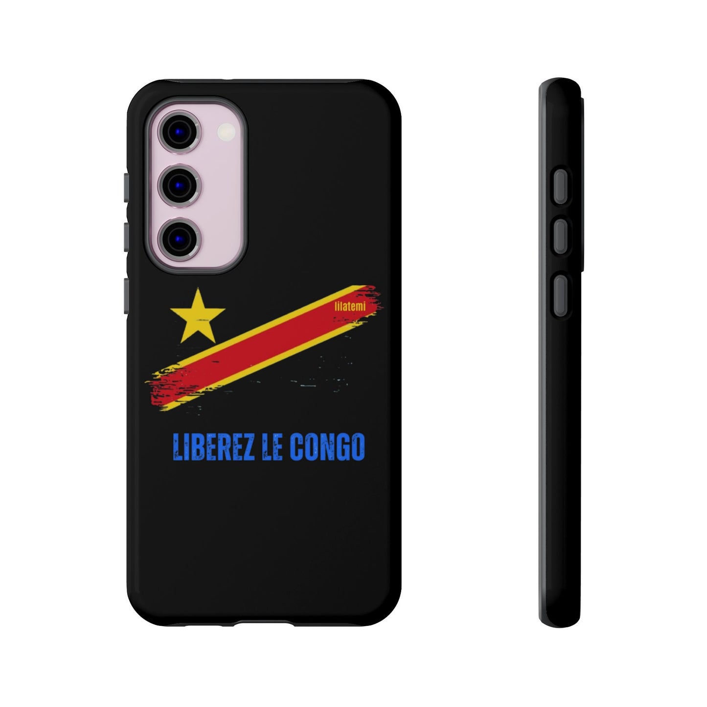 Coque de téléphone – Design "Libérer le Congo" (Compatible avec iPhone, Samsung, Google Pixel)