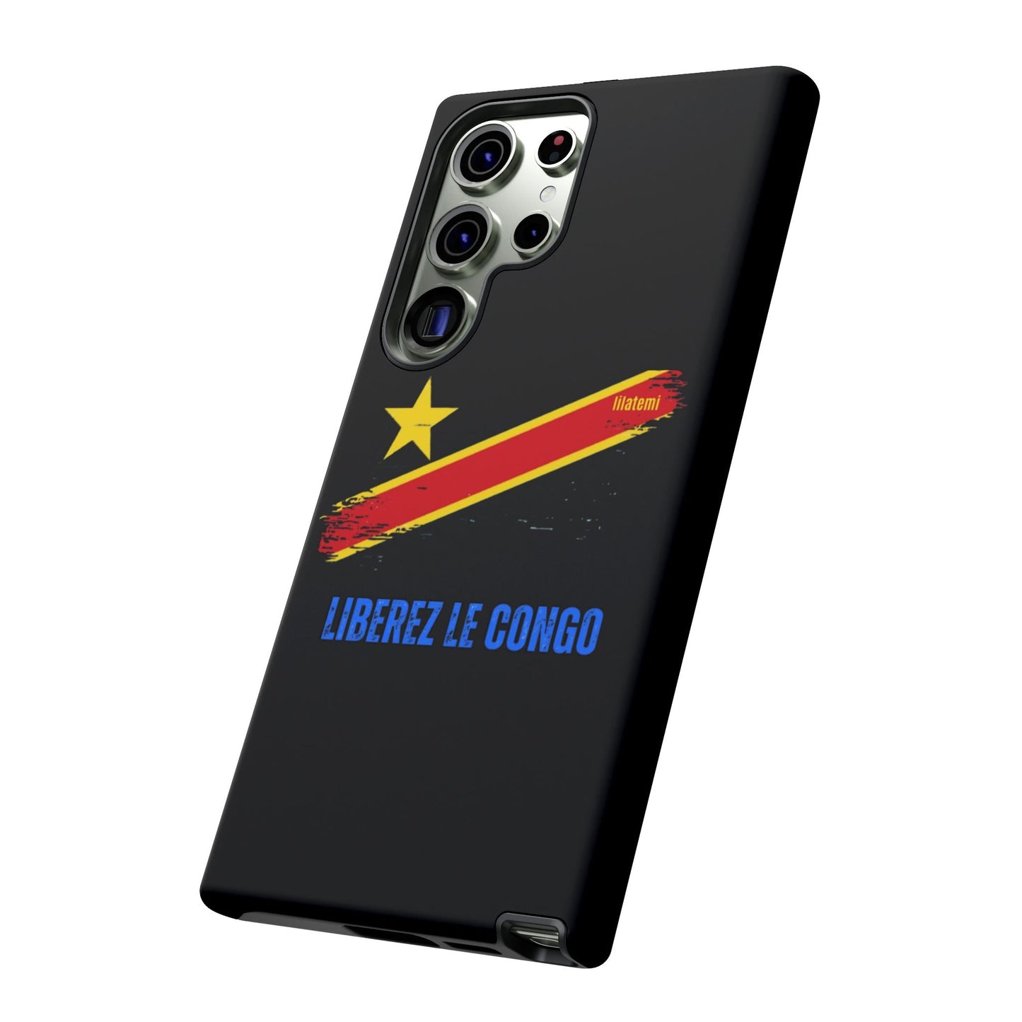 Coque de téléphone – Design "Libérer le Congo" (Compatible avec iPhone, Samsung, Google Pixel)