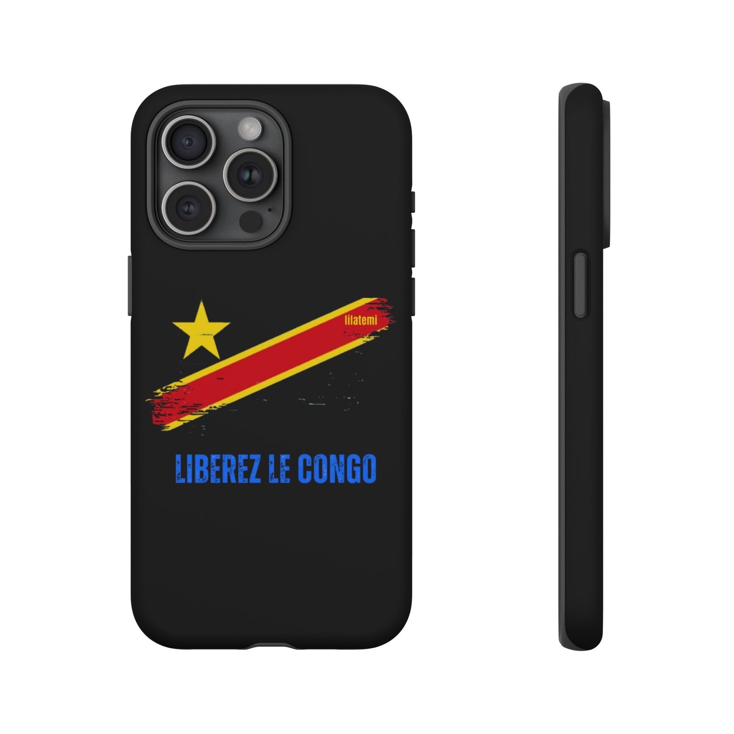 Coque de téléphone – Design "Libérer le Congo" (Compatible avec iPhone, Samsung, Google Pixel)