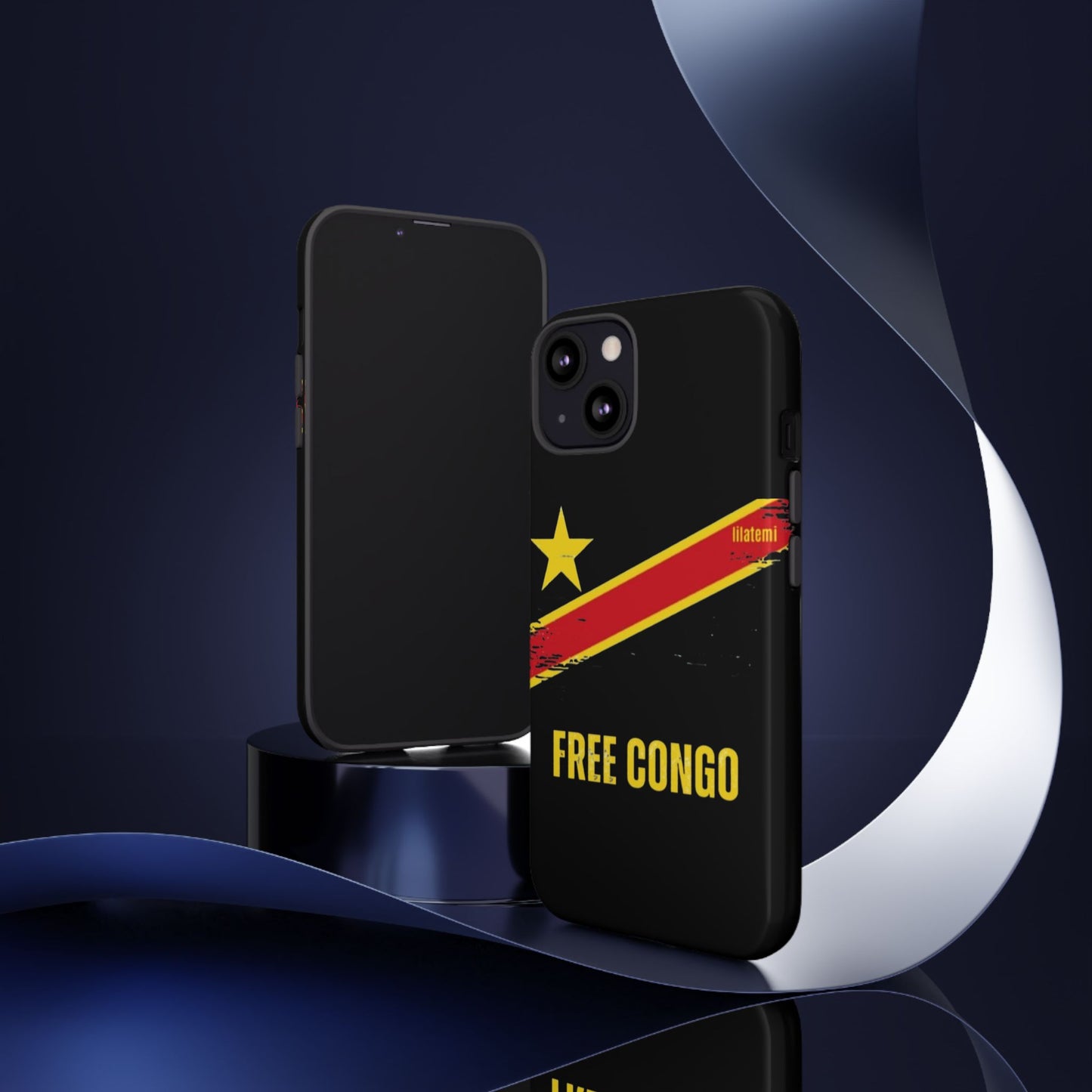 Coque de téléphone – Design "FREE CONGO" (Compatible avec iPhone, Samsung, Google Pixel)
