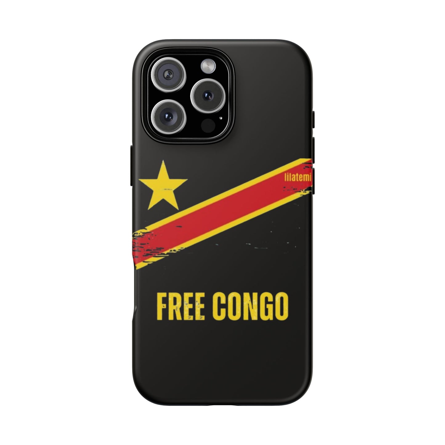 Coque de téléphone – Design "FREE CONGO" (Compatible avec iPhone, Samsung, Google Pixel)