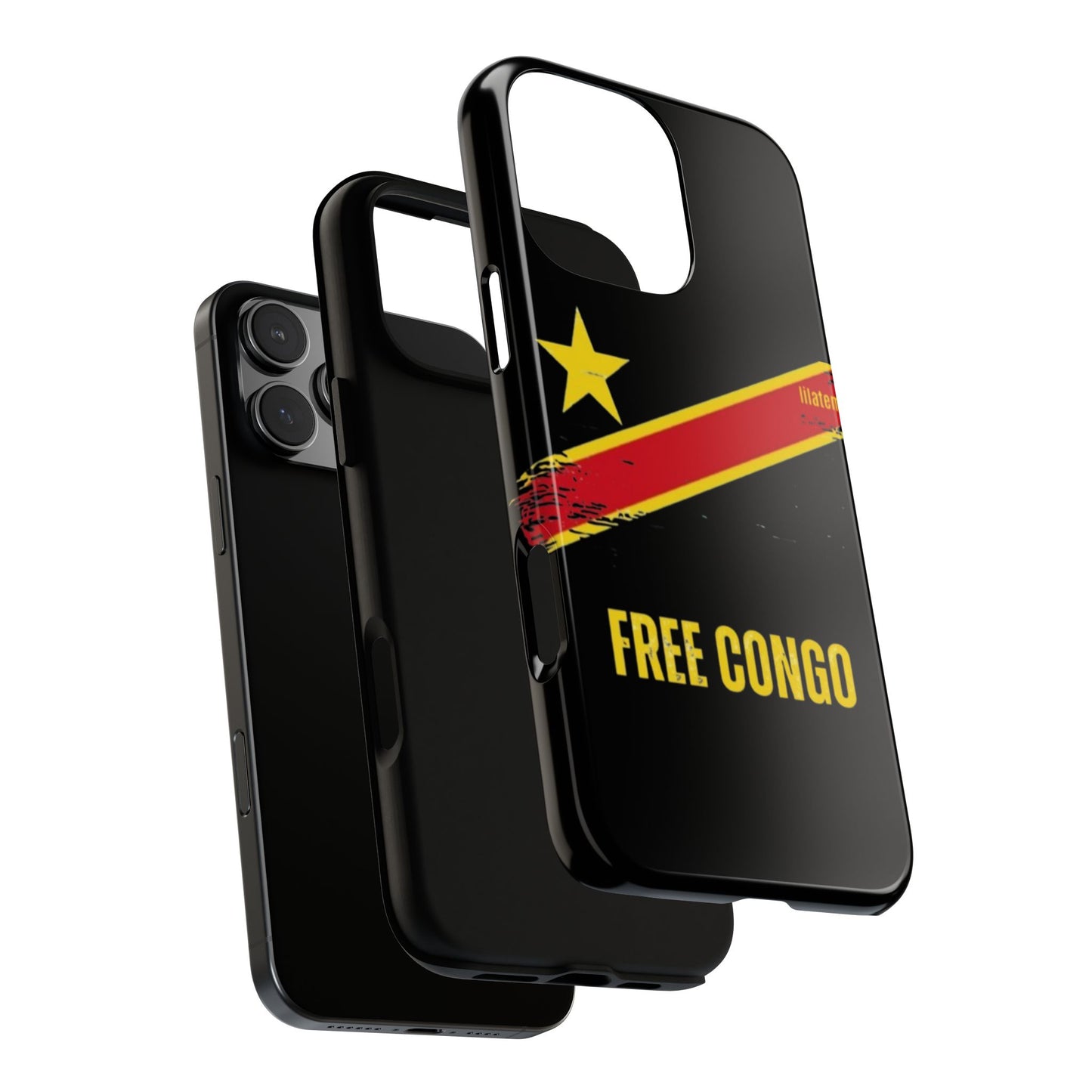 Coque de téléphone – Design "FREE CONGO" (Compatible avec iPhone, Samsung, Google Pixel)