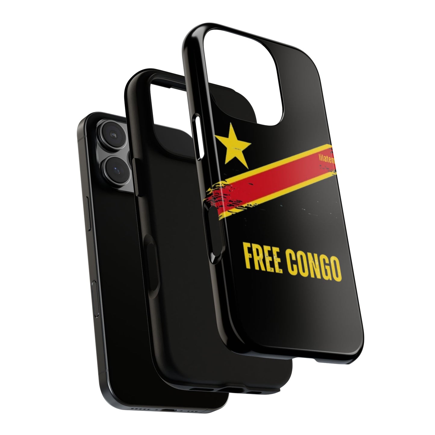 Coque de téléphone – Design "FREE CONGO" (Compatible avec iPhone, Samsung, Google Pixel)
