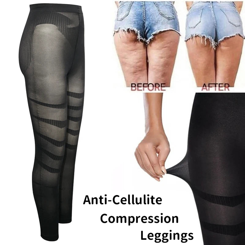 Legging gainant anti-cellulite — Sculptant taille haute ventre plat