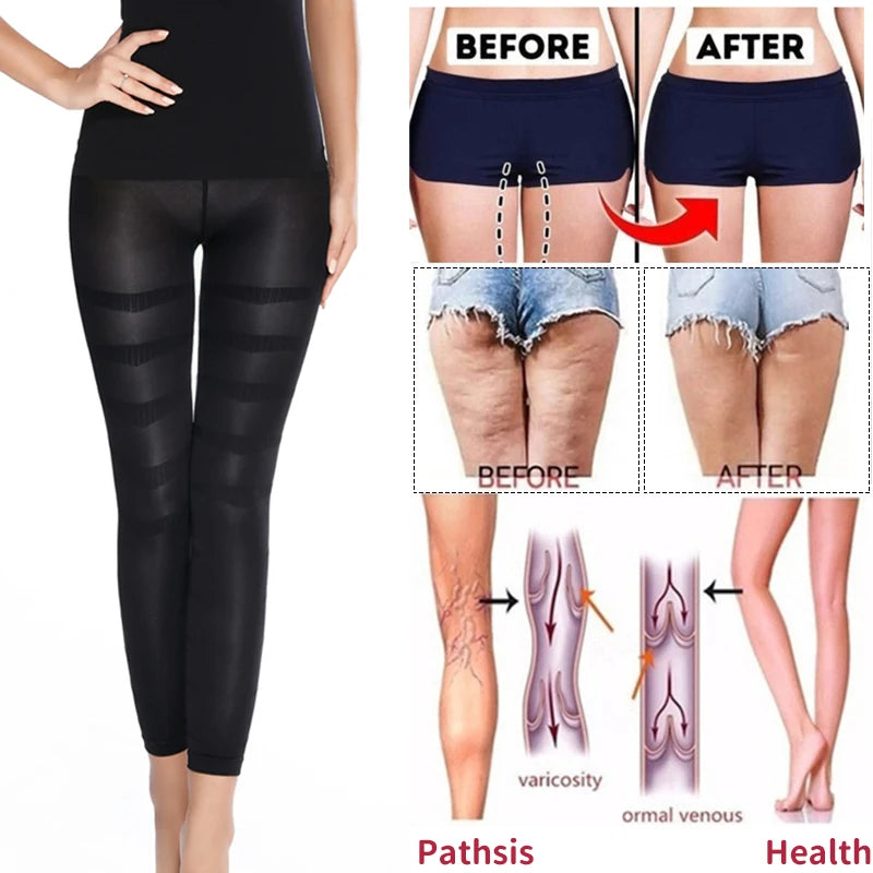 Legging gainant anti-cellulite — Sculptant taille haute ventre plat