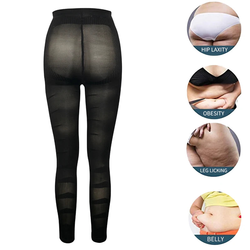 Legging gainant anti-cellulite — Sculptant taille haute ventre plat