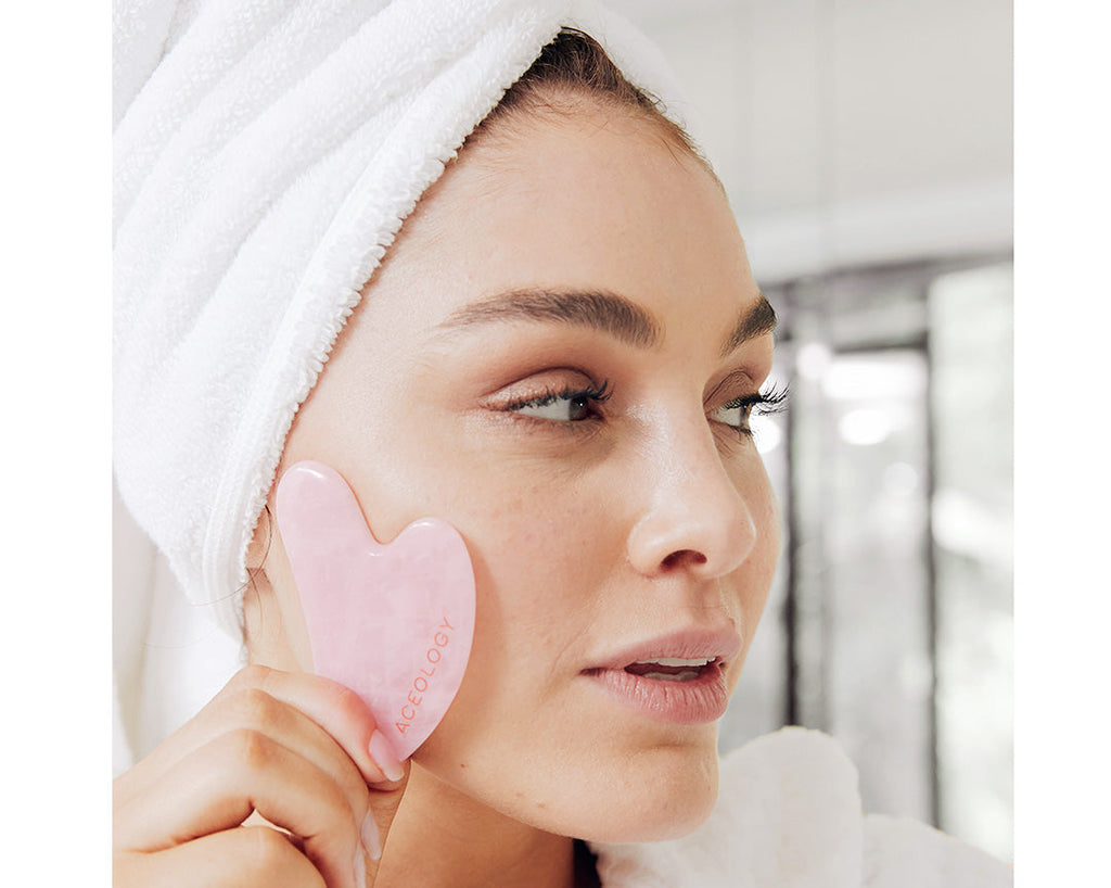 Gua Sha Quartz Rose - Vue détaillée