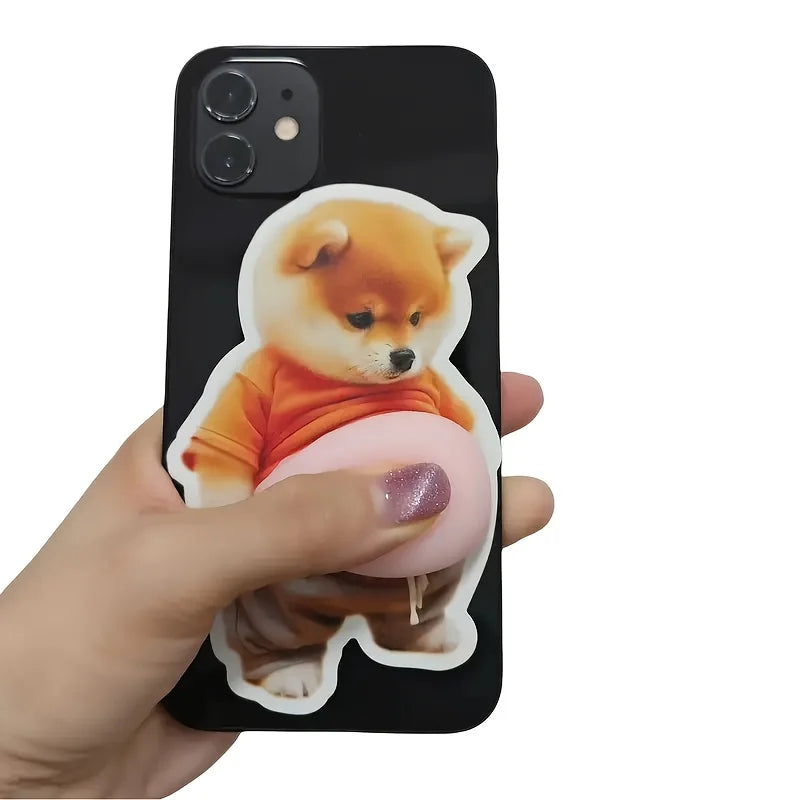 Stickers 3D Shiba Inu silicone — Autocollants chien kawaii auto-adhésifs
