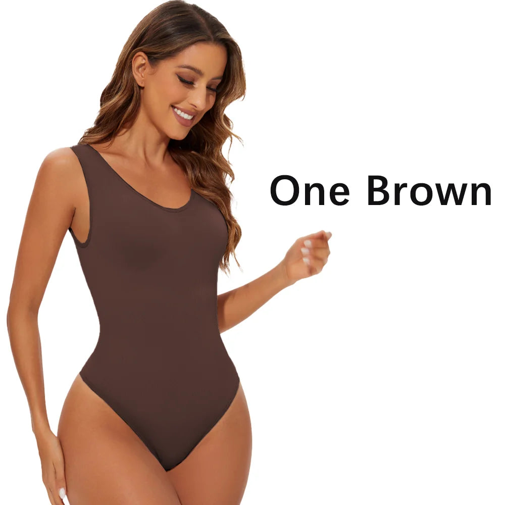 Bodysuit gainant tanga invisible — Ventre plat entrejambe ouvert