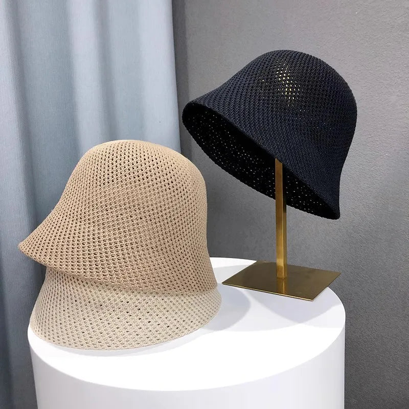 Bob uni à large bord — Chapeau de plage anti-UV femme