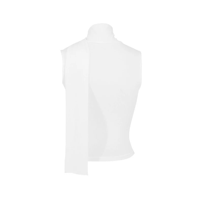 Débardeur côtelé slim sans manches — Top bandage col V femme streetwear