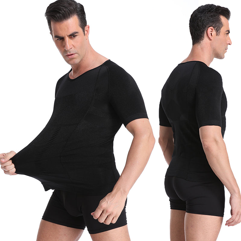 T-shirt compressant homme — Gaine abdomen & poitrine gynécomastie