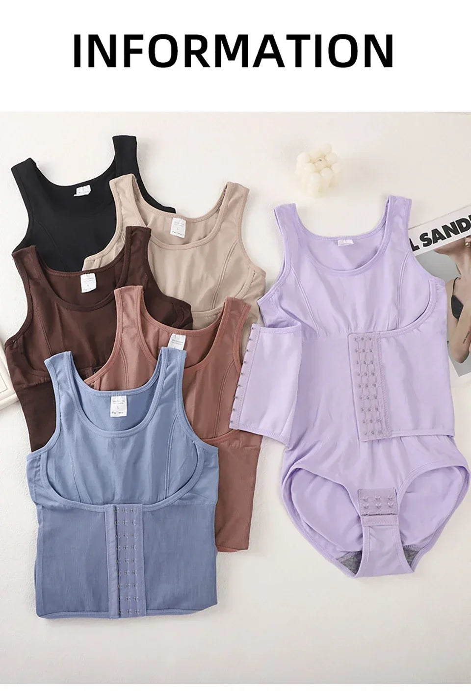 Gaine ventre plat avec ceinture — Corset amincissant & taille sculptée
