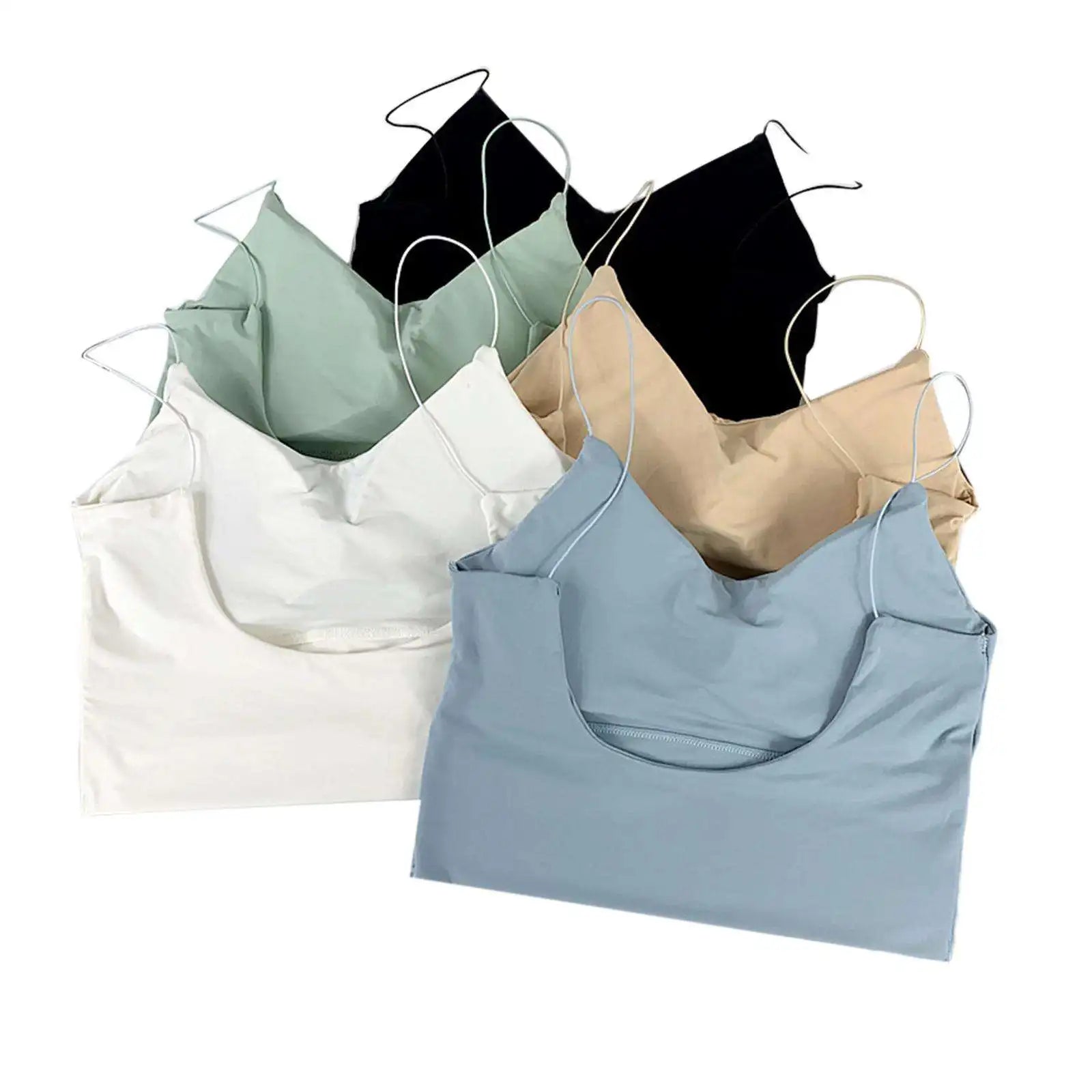 Bralette tube soie glacée — Top sport sans armatures femme