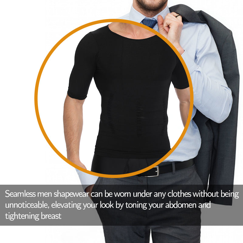 T-shirt compressant homme — Gaine abdomen & poitrine gynécomastie