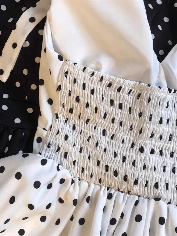 Crop top dos nu à pois — Haut halter volants plage femme