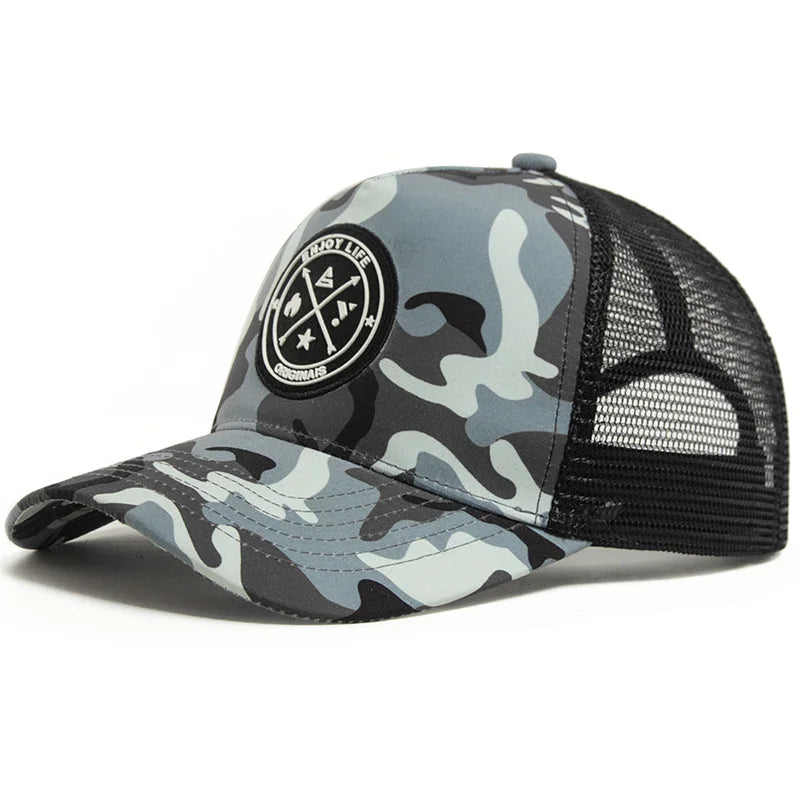 Casquette snapback mesh — Broderie Enjoy Life unisexe streetwear