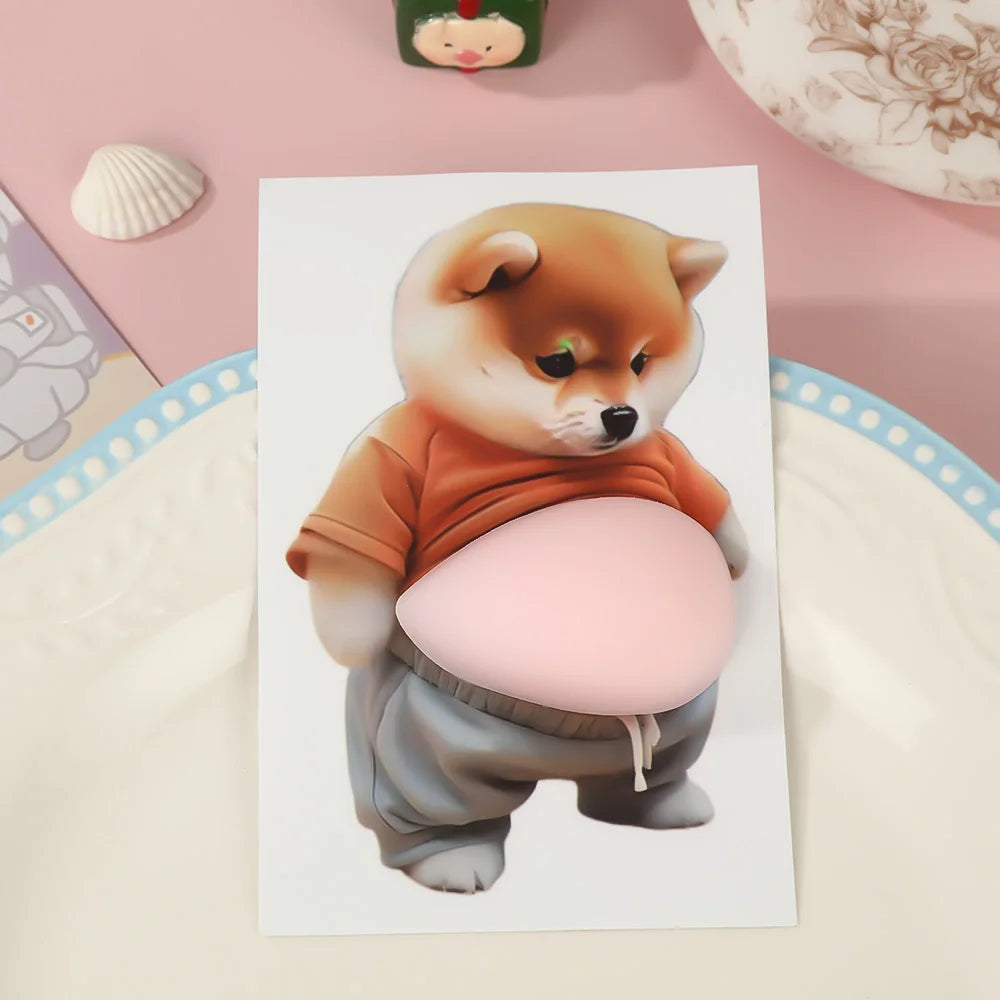 Stickers 3D Shiba Inu silicone — Autocollants chien kawaii auto-adhésifs
