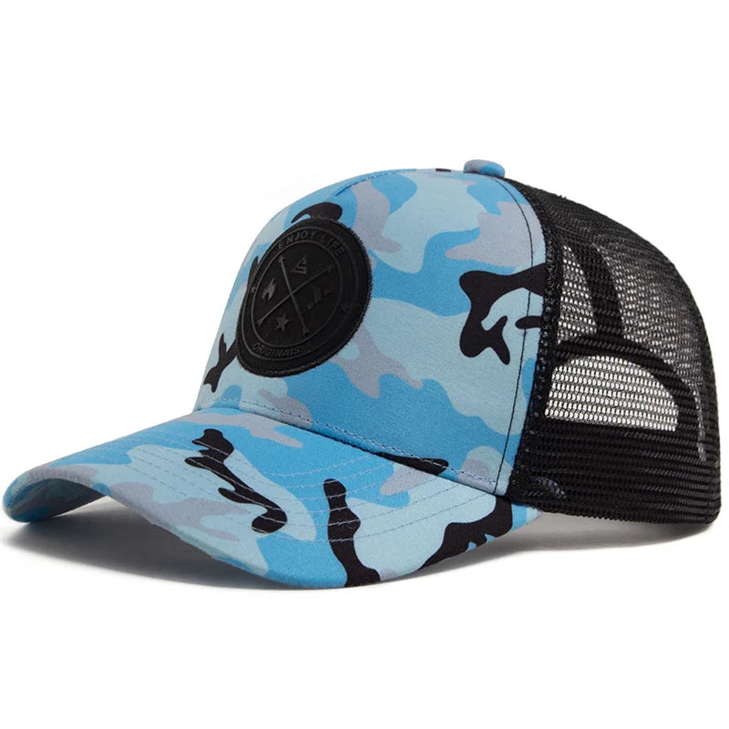 Casquette snapback mesh — Broderie Enjoy Life unisexe streetwear