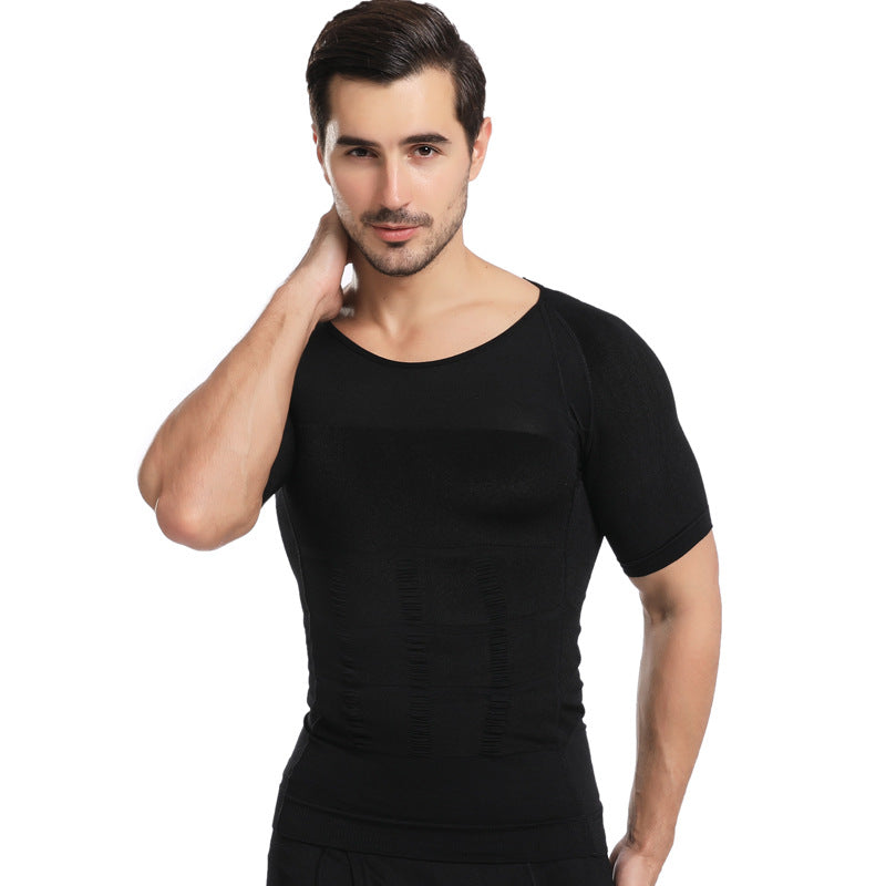 T-shirt compressant homme — Gaine abdomen & poitrine gynécomastie
